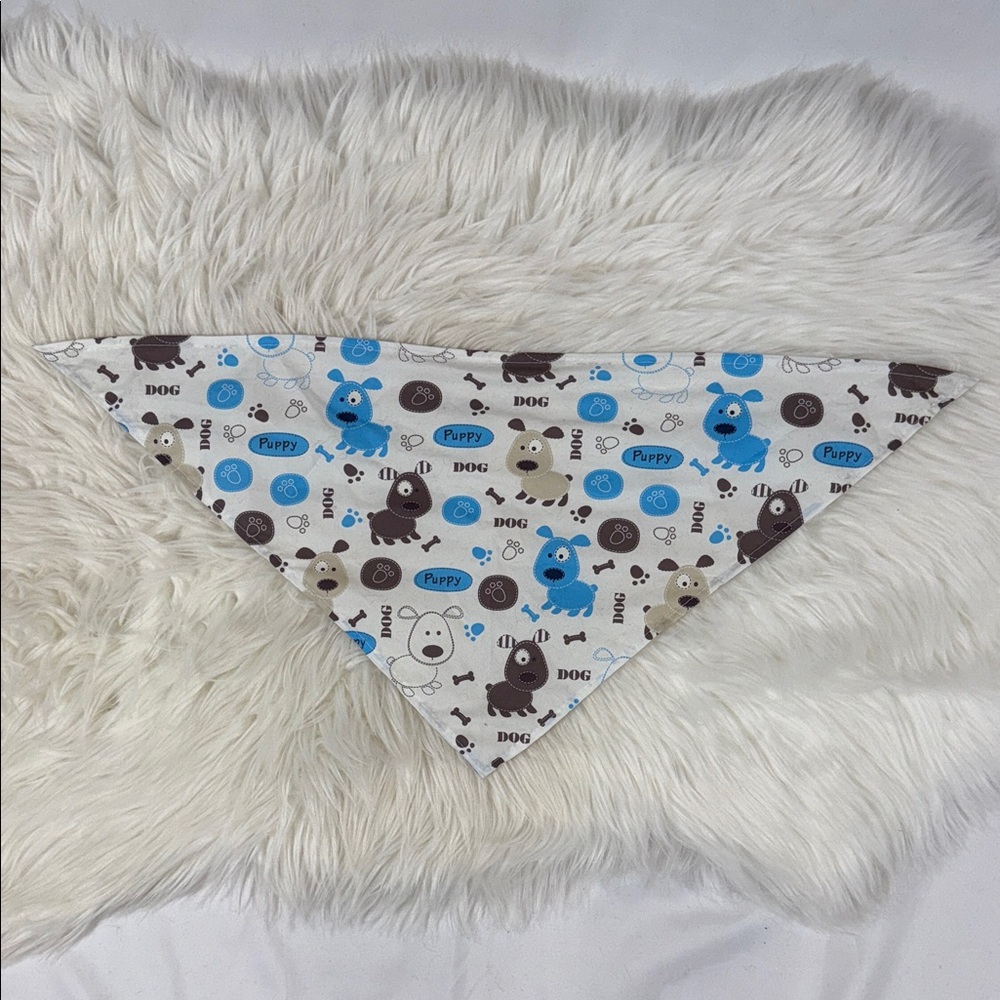 Cute Puppy Print Dog Bandana
